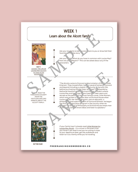 Concord, Massachusetts Homeschool Family Travel Guide — 28-Page Printable