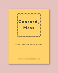 Concord, MA Self-Guided Tour Notes — Free Printable