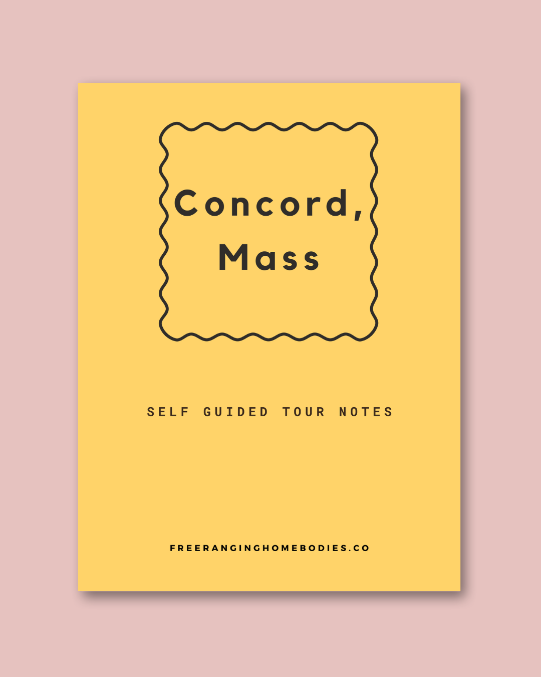 Concord, MA Self-Guided Tour Notes — Free Printable